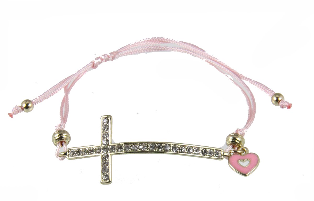 Pink Ribbon Cross Bracelet - Delicate Petite Strings for Breast Cancer Awareness - Perfect Gift for Survivors, Supporters & Charity Events