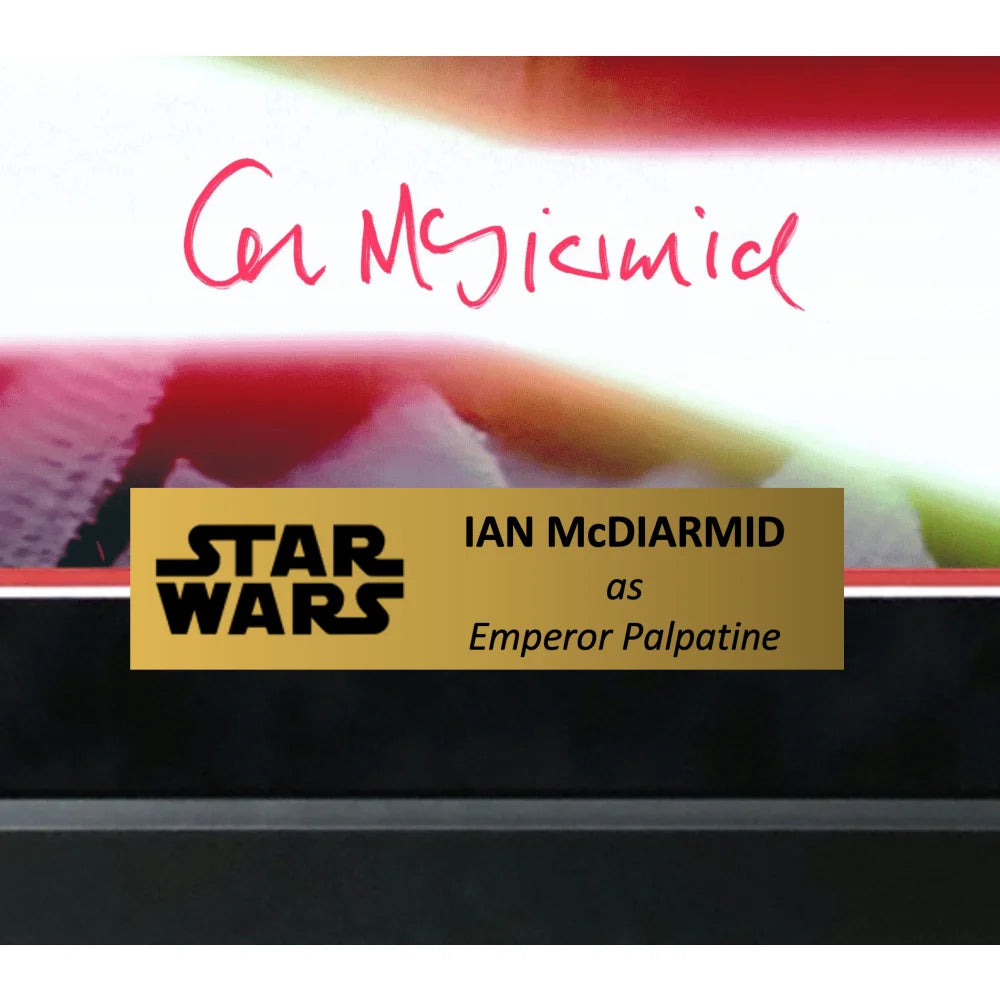 Ian McDiarmid Autographed 16x20 Photo - Star Wars Emperor Palpatine Framed Collectible with JSA COA - Perfect for Star Wars Fans, Movie Memorabilia Collectors & Home Theater Decor