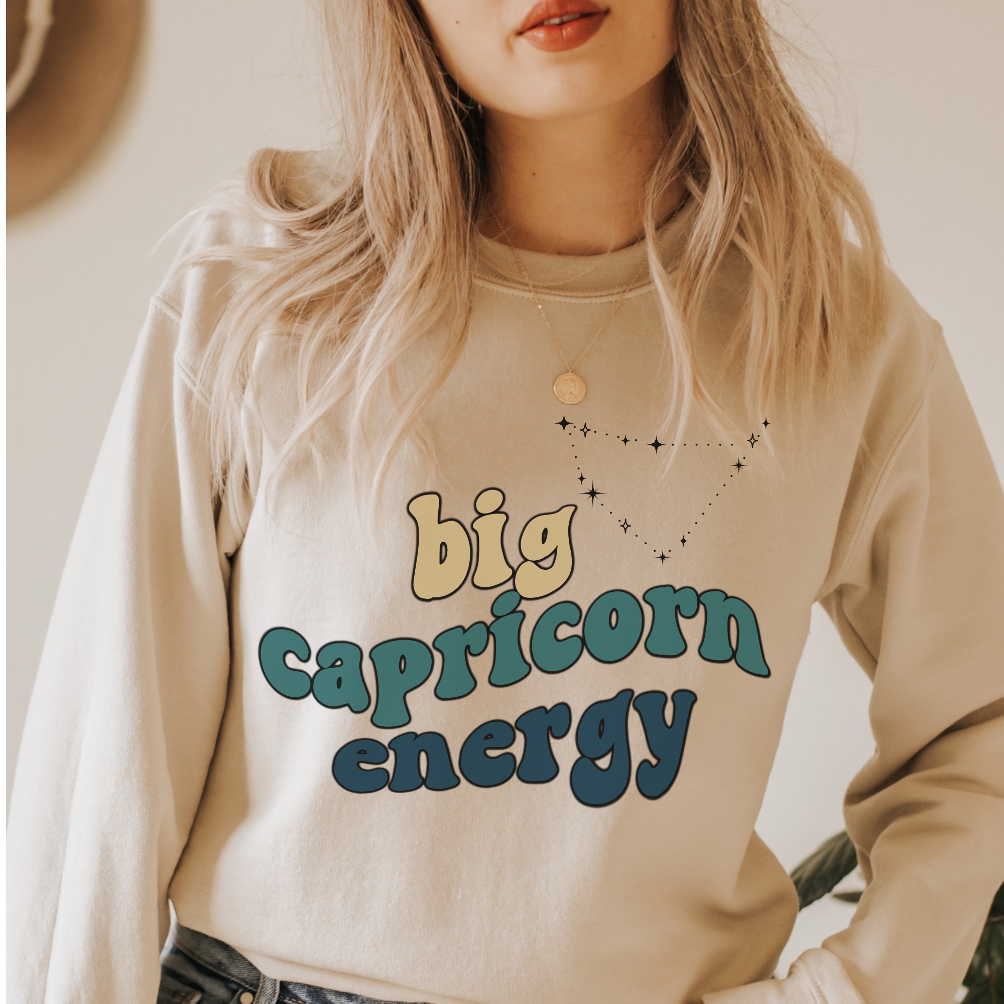 Capricorn Sweatshirt for Women & Men - Big Capricorn Energy Hoodie - Perfect Gift for Astrology Lovers - Zodiac Sign Apparel for Casual Wear & Birthday Gifts