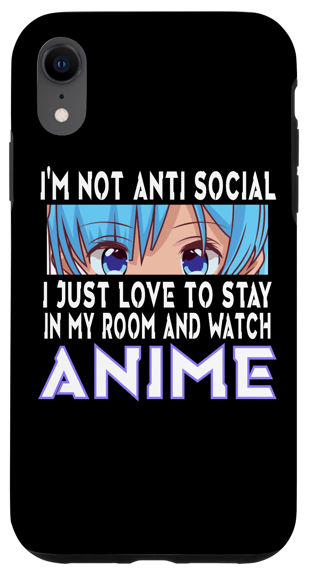 iPhone XR Case - Anime & Manga Lover Design for Social Teen Girls - Perfect for School, Work & Daily Use