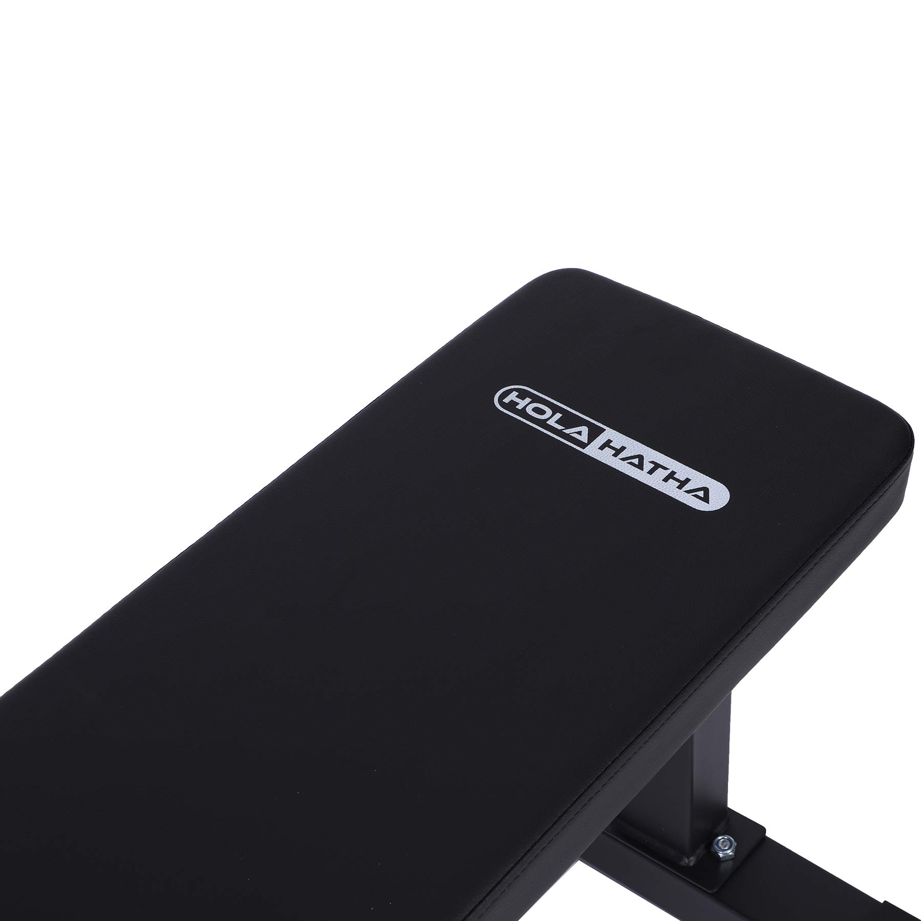 HolaHatha Steel Frame 600 Lbs Capacity Foam Padded Flat Weight Bench - Heavy Duty Home Gym Equipment for Strength Training & Full Body Workouts | Perfect for Home Fitness, Weightlifting & Muscle Building