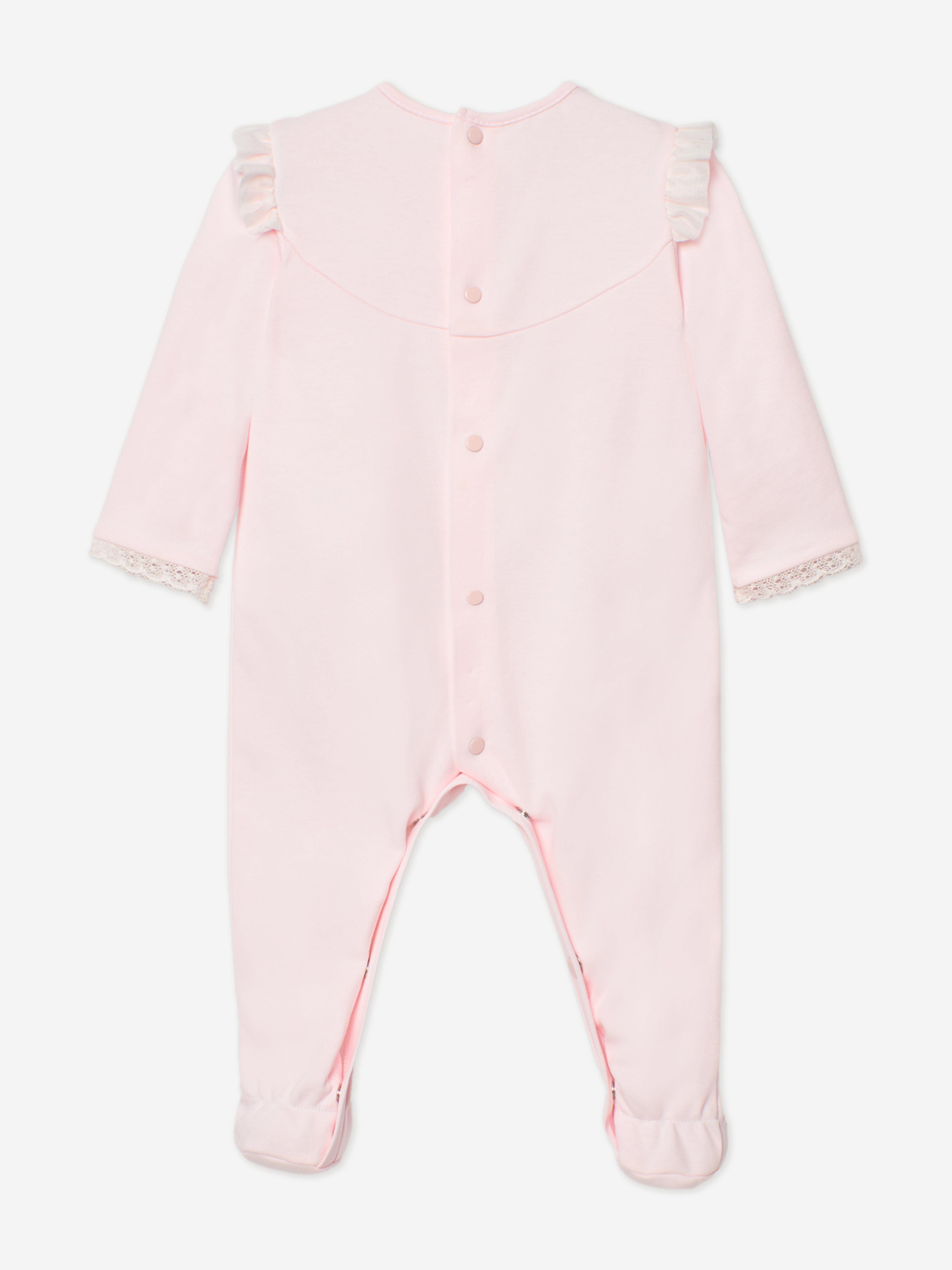 **Pink Cotton Baby Grow for Girls - Soft & Comfortable Newborn Sleepwear for Daycare & Home**