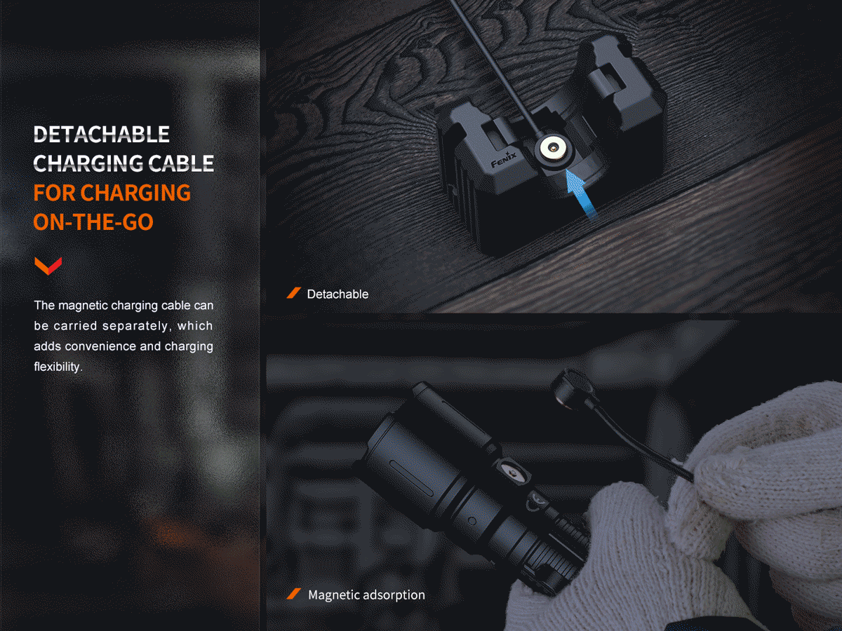 Fenix WF26R Rechargeable LED Flashlight - Special Edition Engraved Design for Outdoor Camping, Hiking & Emergency Use