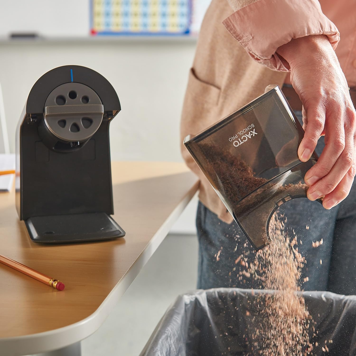 X-ACTO Electric Pencil Sharpener - Heavy Duty SchoolPro Sharpener for Classroom, Office & Homeschooling Supplies | Fast & Quiet Automatic Sharpening for Teachers & Students (Black)