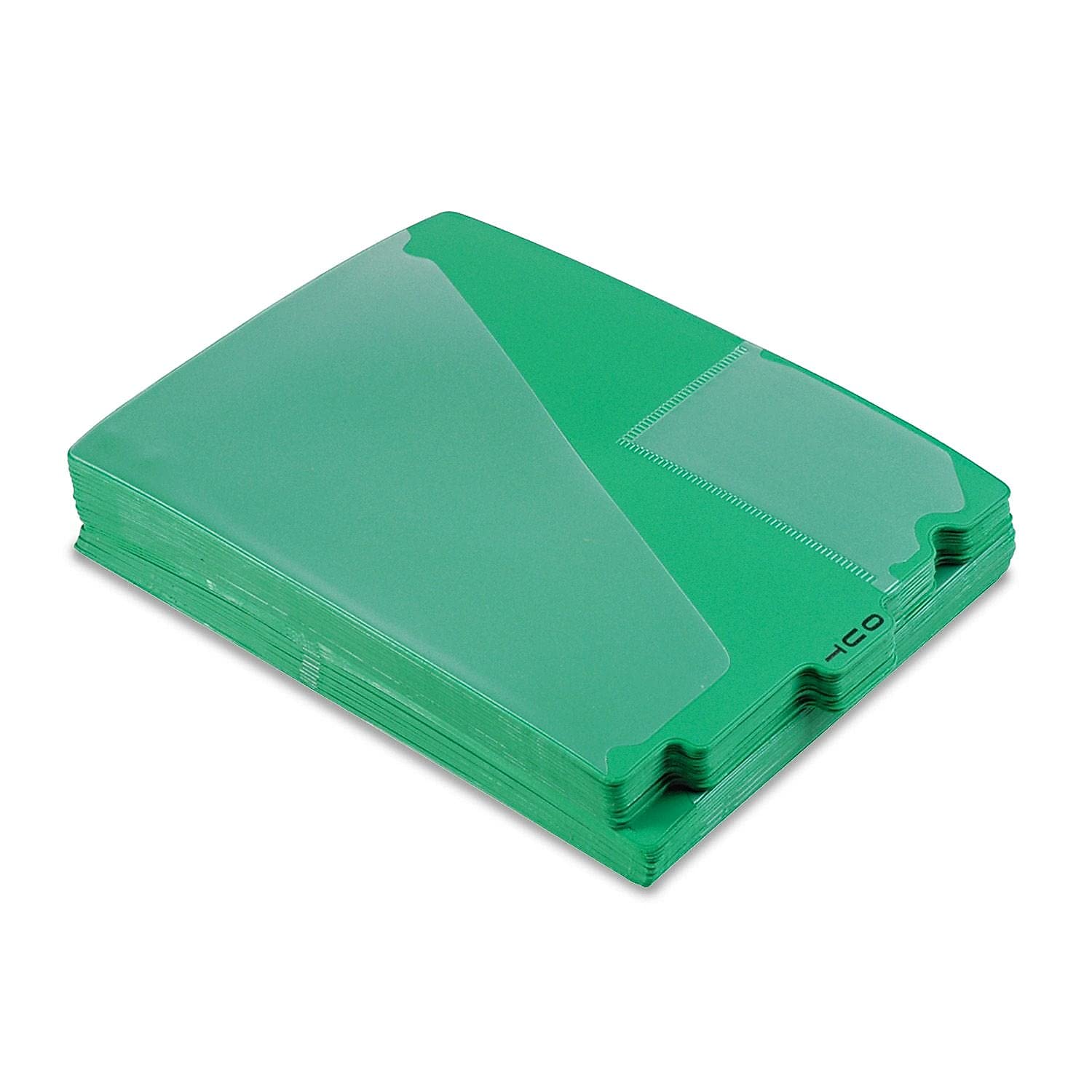 Pendaflex 13543 Letter Size Green End Tab Poly File Folders - Center 