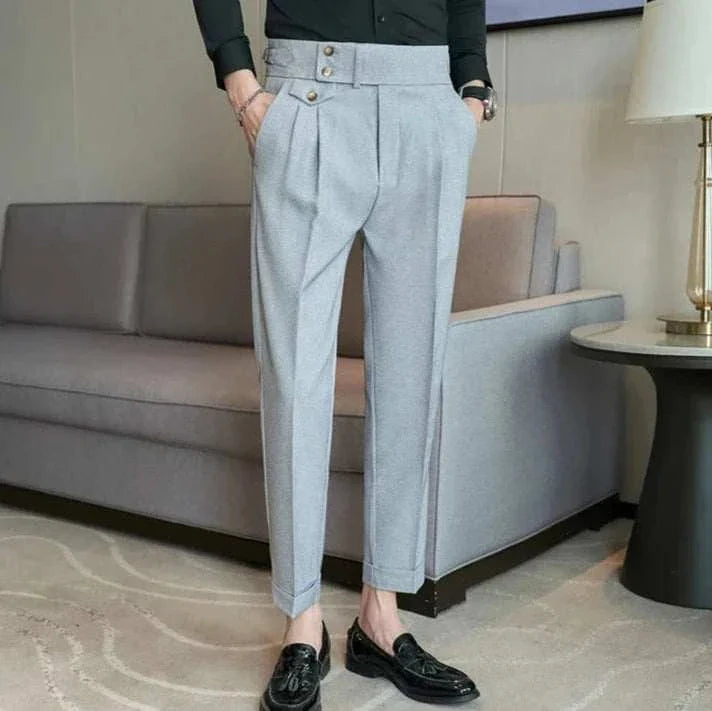 Slim Fit Suit Pants for Men - Elegant Formal Trousers for Business, Office & Special Occasions