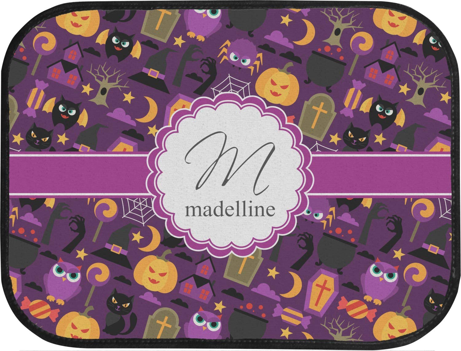 Custom Halloween Car Floor Mats for Back Seat - Personalized & Durable - Perfect for Trick-or-Treating, Halloween Parties & Spooky Road Trips
