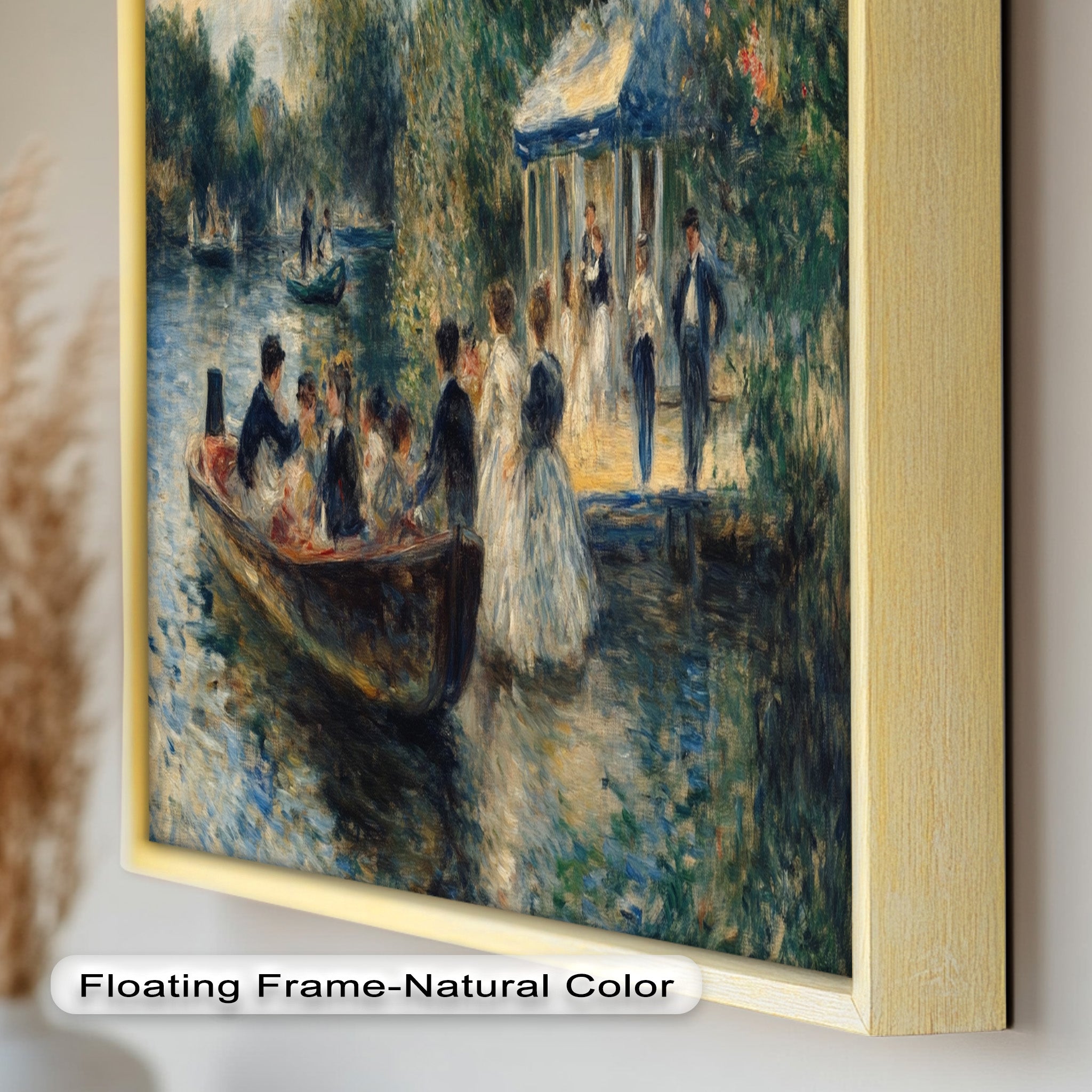 Afternoon Gathering by the River - Handmade Impressionist Oil Painting on Canvas - Perfect for Living Room, Bedroom, or Office Wall Decor