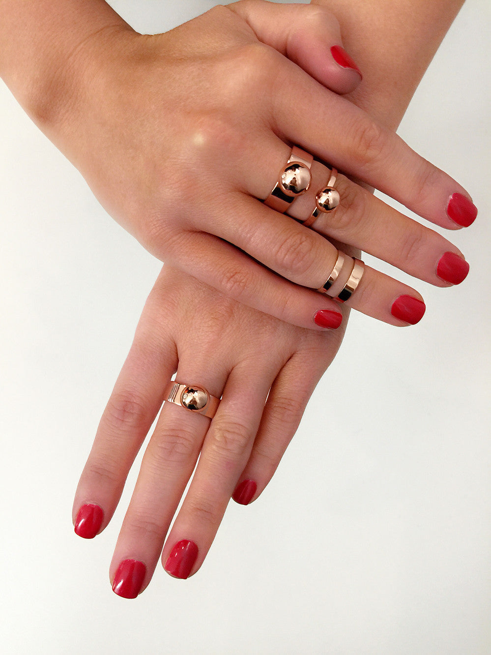 Large Sphere Ring in Rose Gold - Elegant Statement Jewelry for Women, Perfect for Parties, Weddings & Everyday Wear