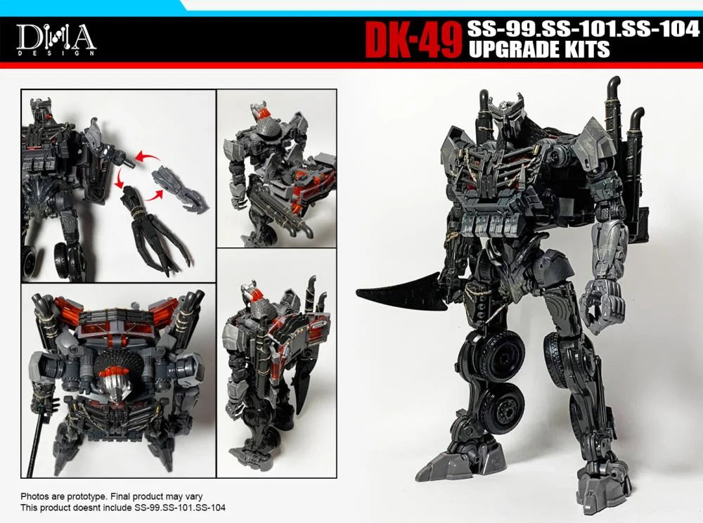DNA Design DK 49 Upgrade Kit for SS Battletrap, Nightbird & Scourge - Transformers Toy Accessories for Enhanced Display & Customization - Perfect for Collectors & Action Figure Enthusiasts