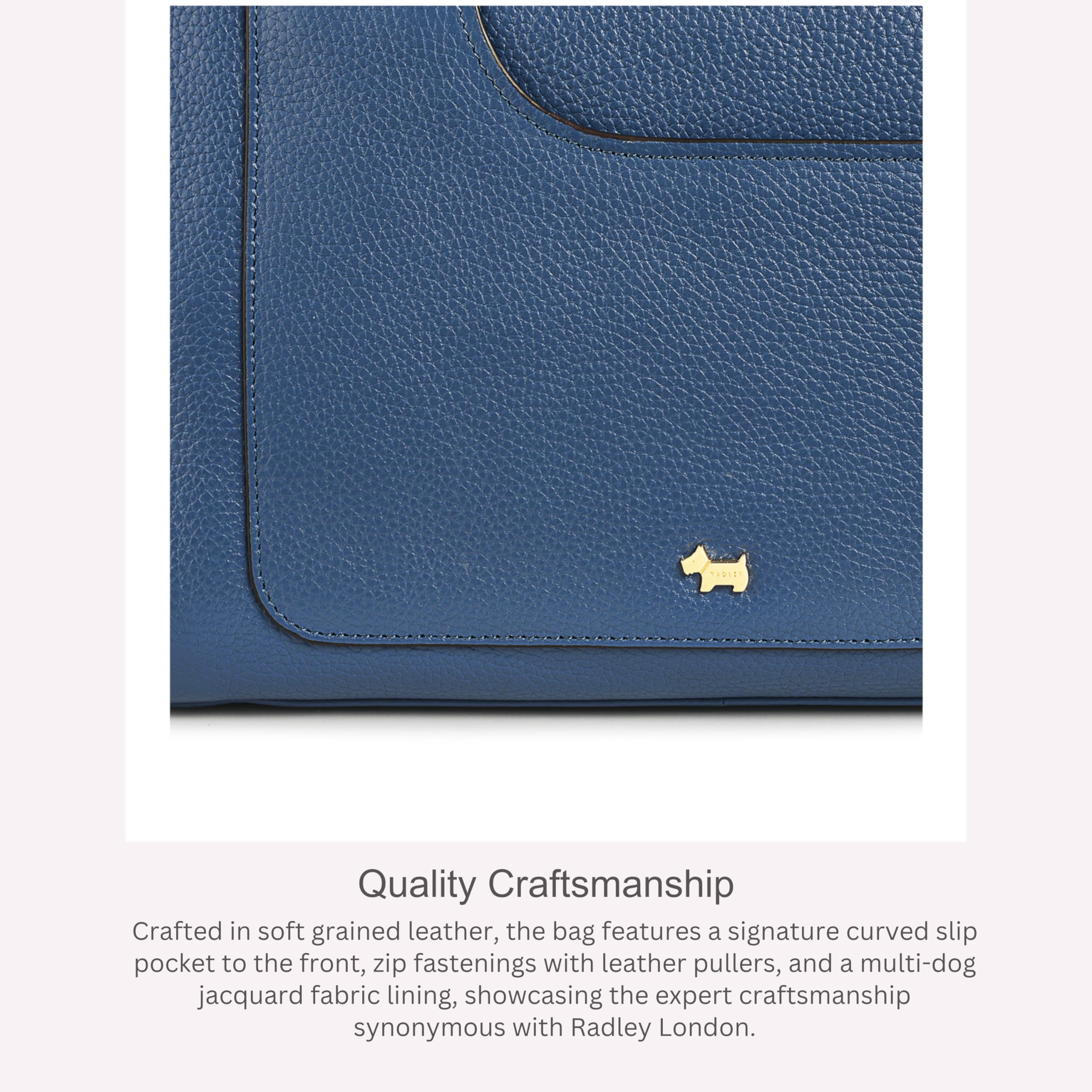 RADLEY London Women's Medium Leather Satchel Bag with Soft Pockets & Zip Top - Perfect for Work, Travel & Everyday Use
