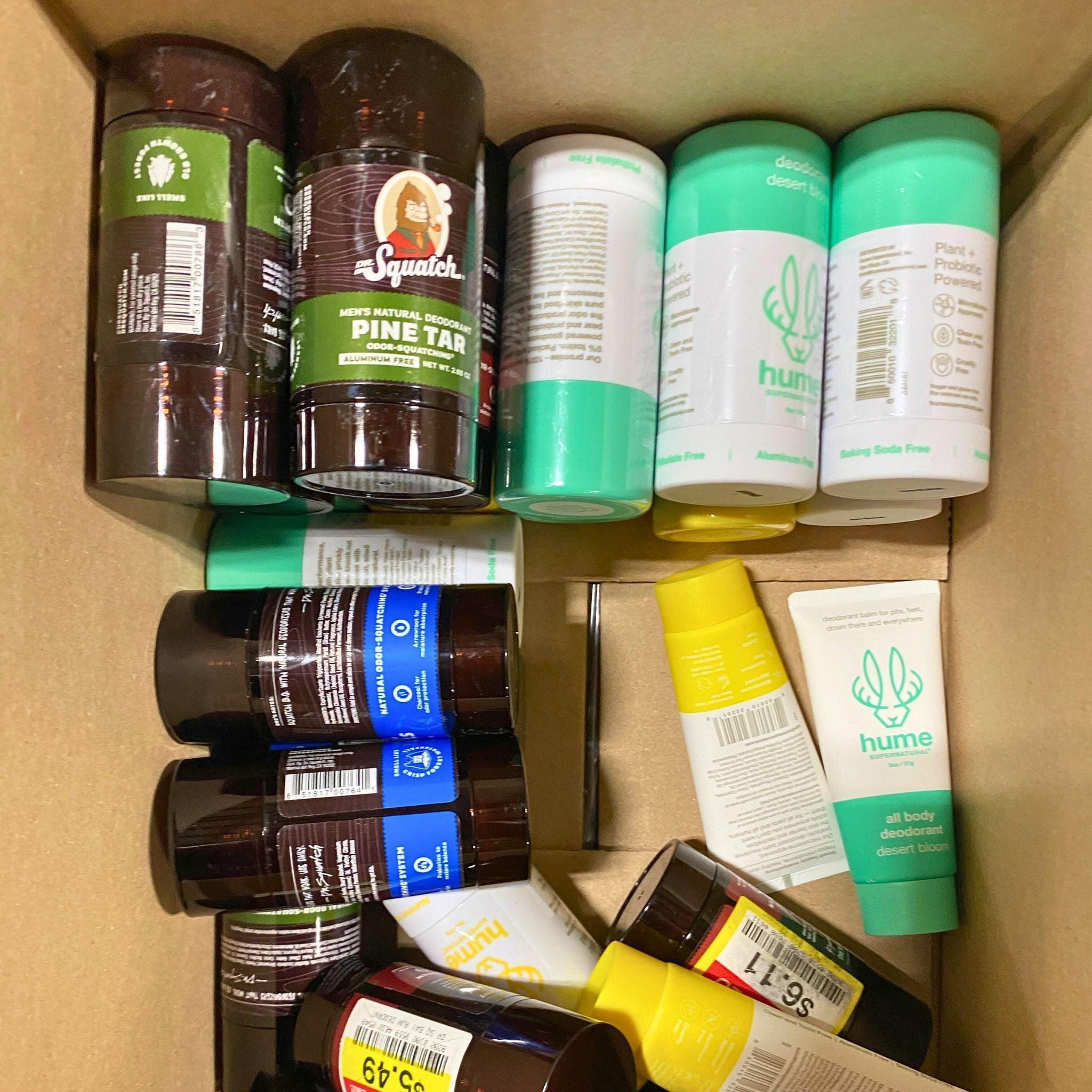 Natural Deodorant Variety Pack by Hume & Dr Squatch (28 Pcs) - Fresh Scent for Men, All-Day Protection - Perfect for Gym, Work & Travel