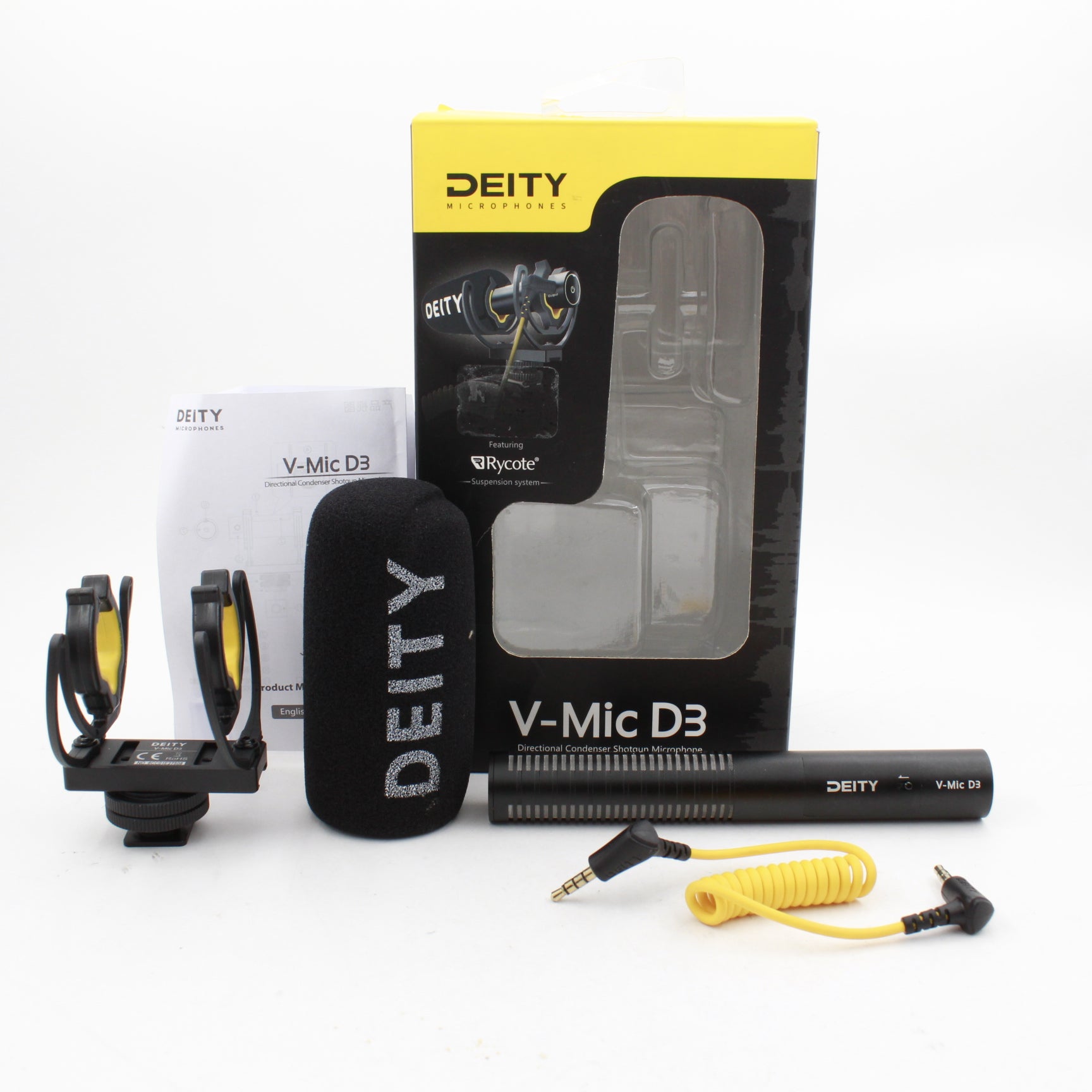 Deity V-Mic D3 Directional Condenser Shotgun Microphone for DSLR Camera - Professional Audio Recording for Film, YouTube & Vlogging (Open Box)