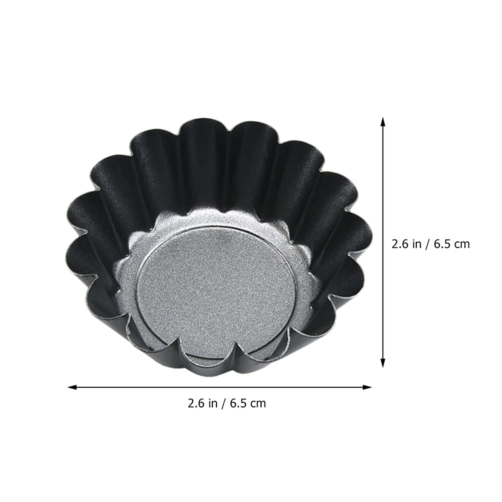Healifty 6-Piece Nonstick Egg Tart Molds - Reusable Mini Pie Tartlet Pans for Baking Cupcakes, Puto, Puddings & Cookies | Perfect for Home Bakers & Dessert Lovers