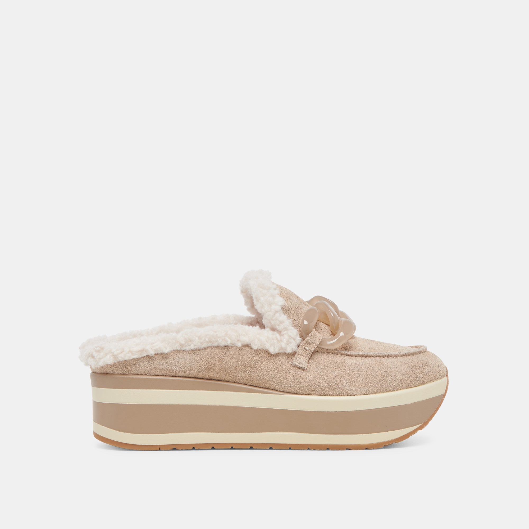JAMEY Plush Sneakers for Women - Soft Taupe Suede Comfortable Slip-On Shoes for Walking, Running & Casual Wear