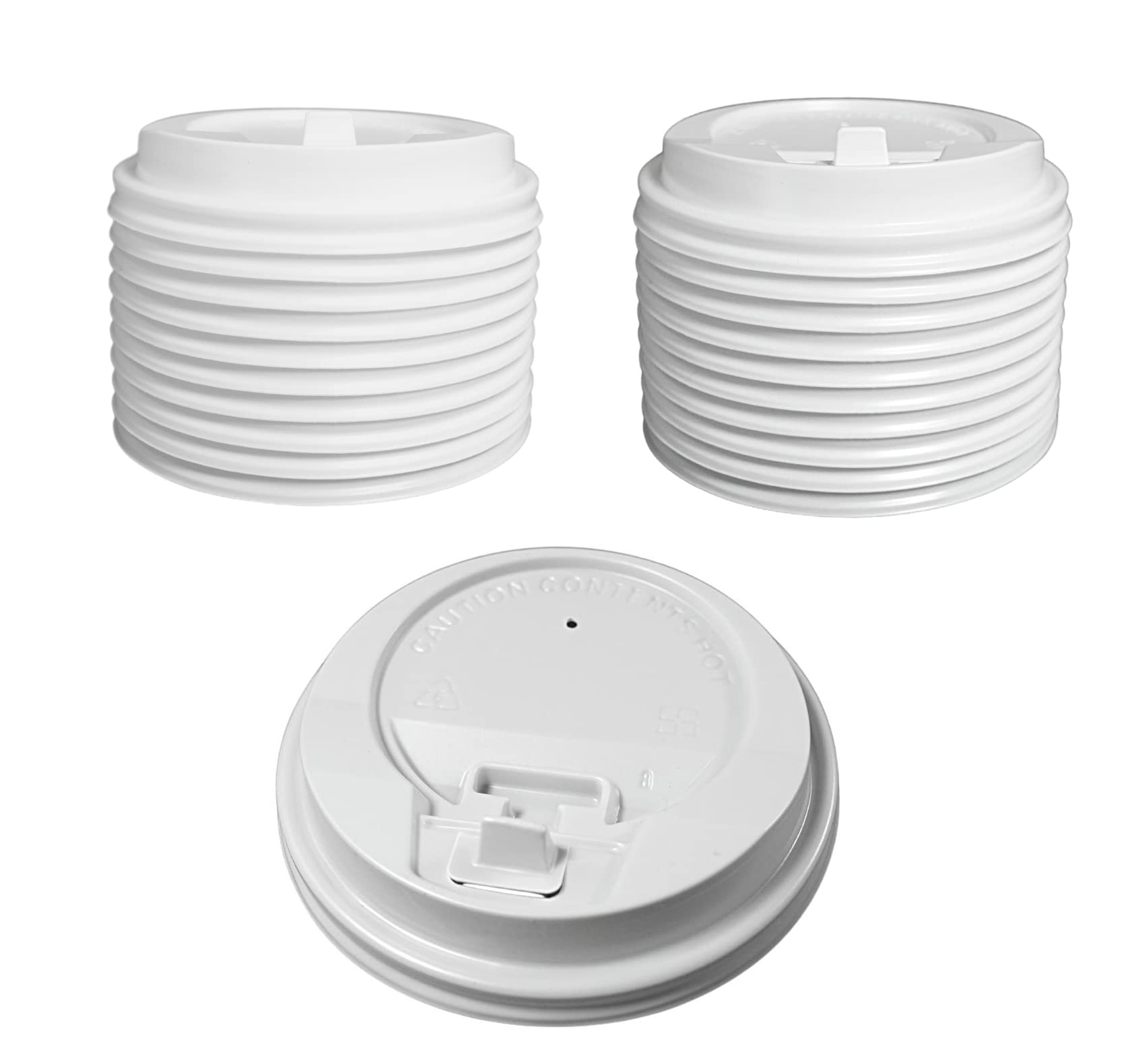 EcoQuality Disposable White Dome Lids - 1000 Pack Recyclable Coffee Cup Lids for 10oz, 12oz, 16oz, 20oz Paper Cups | Leak-Proof Sip-Through Design | Perfect for Coffee Shops, Travel, Office & Takeout Drinks
