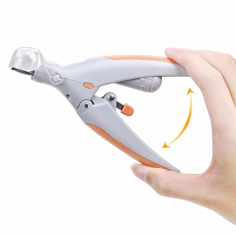Professional Dog Nail Clippers with LED Light & 5X Magnifier - Safe Pet Grooming Tool for Dogs & Cats - Perfect for At-Home Nail Trimming & Paw Care