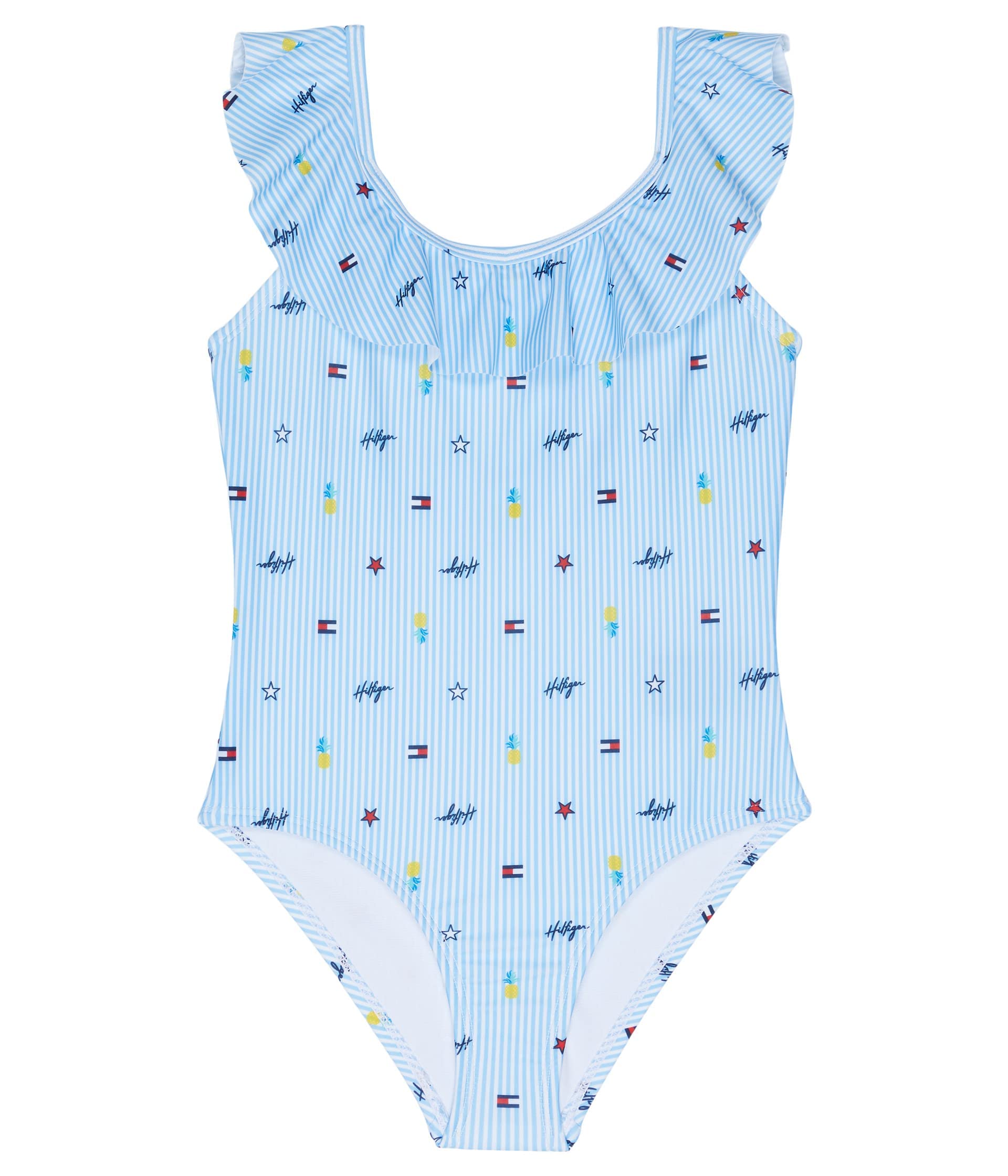 Tommy Hilfiger Girls' One-Piece & Bikini Swimsuits with UPF 50+ Sun Protection - Quick Dry Bathing Suits for Beach, Pool & Summer Vacation | Trendy Kids Swimwear