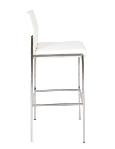 Amelie White Stool - Modern Accent Chair for Living Room, Bedroom & Office - Perfect for Small Spaces & Home Decor