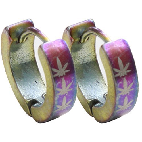 BodyJ4You Hoop Earrings - High-Polish Rainbow Huggie Earrings Set of 1-6 Pieces | Trendy Everyday Jewelry for Women, Perfect for Parties, Work & Casual Outfits