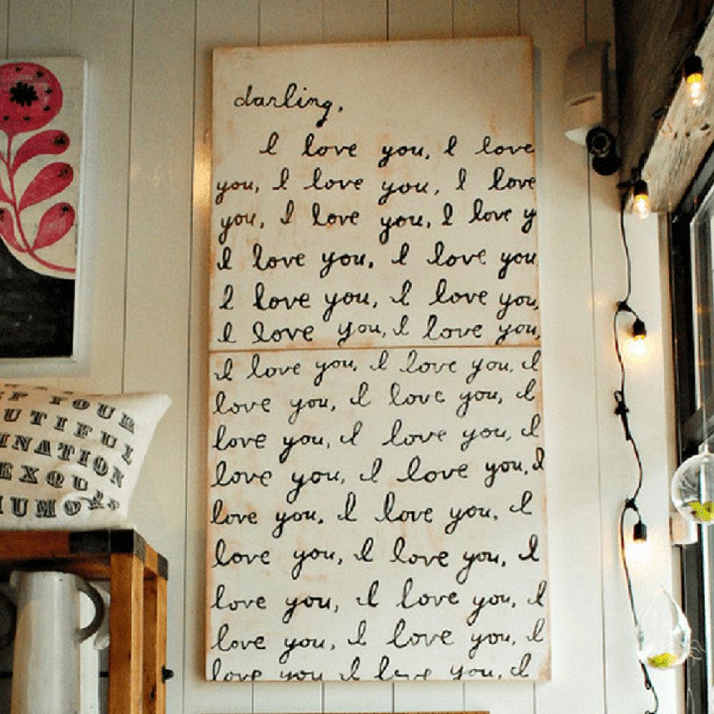 Personalized Letter For You Art Print - Custom Handwritten Style Wall Decor for Home, Office & Gifts - Perfect for Bedroom, Living Room & Wedding Presents