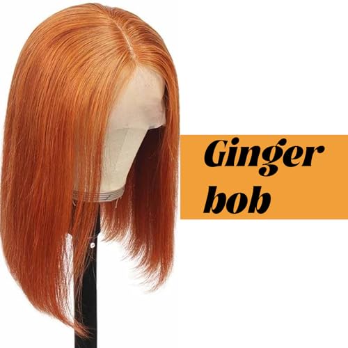 #13x4 HD Ginger Orange Bob Lace Front Wig