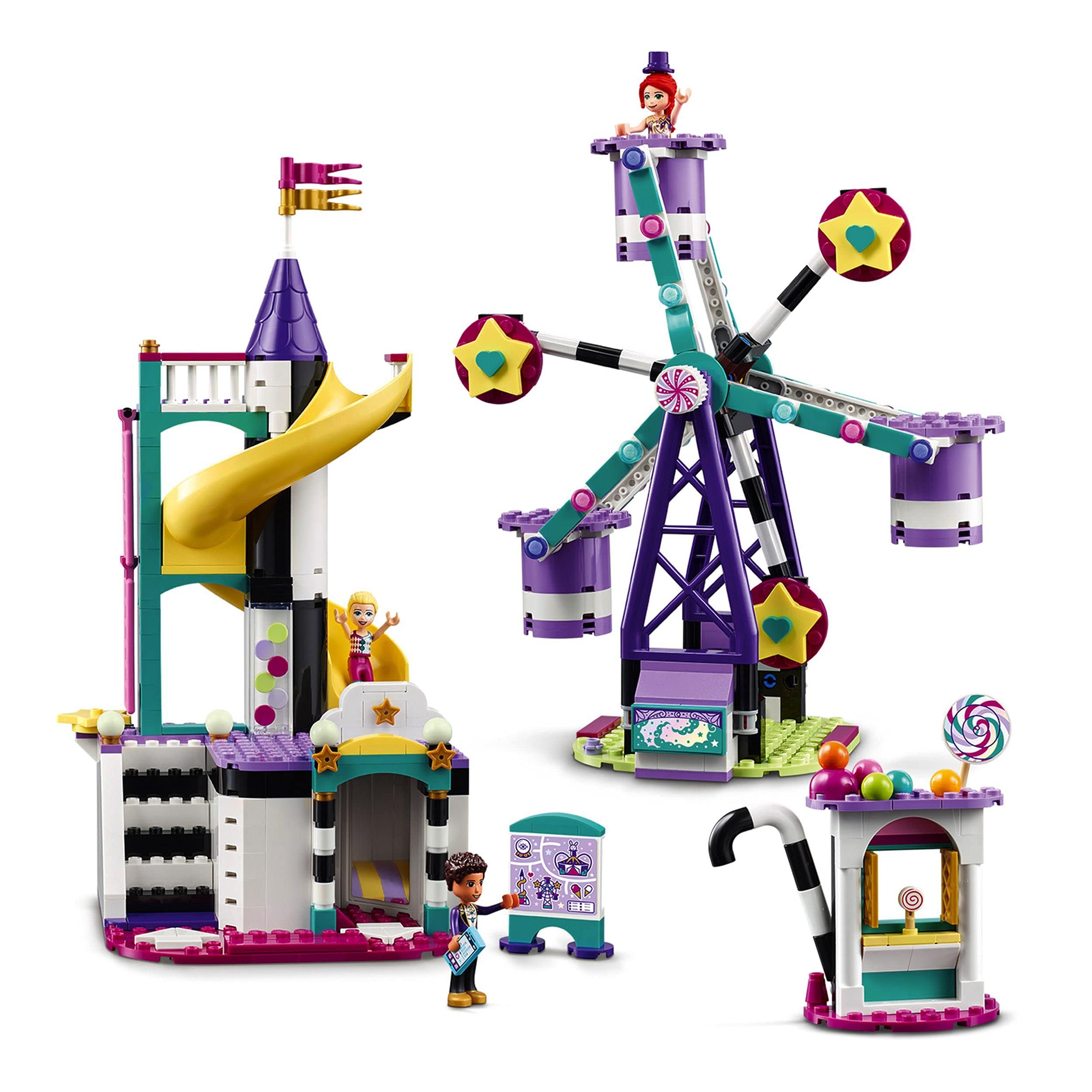 LEGO 41689 Friends La Grande Roue et Le Toboggan Magiques Building Toy Set - Creative Play for Kids, Fun Fairground Theme, Perfect Birthday Gift for Girls & Boys (Great for Imaginative Play & Room Decor)