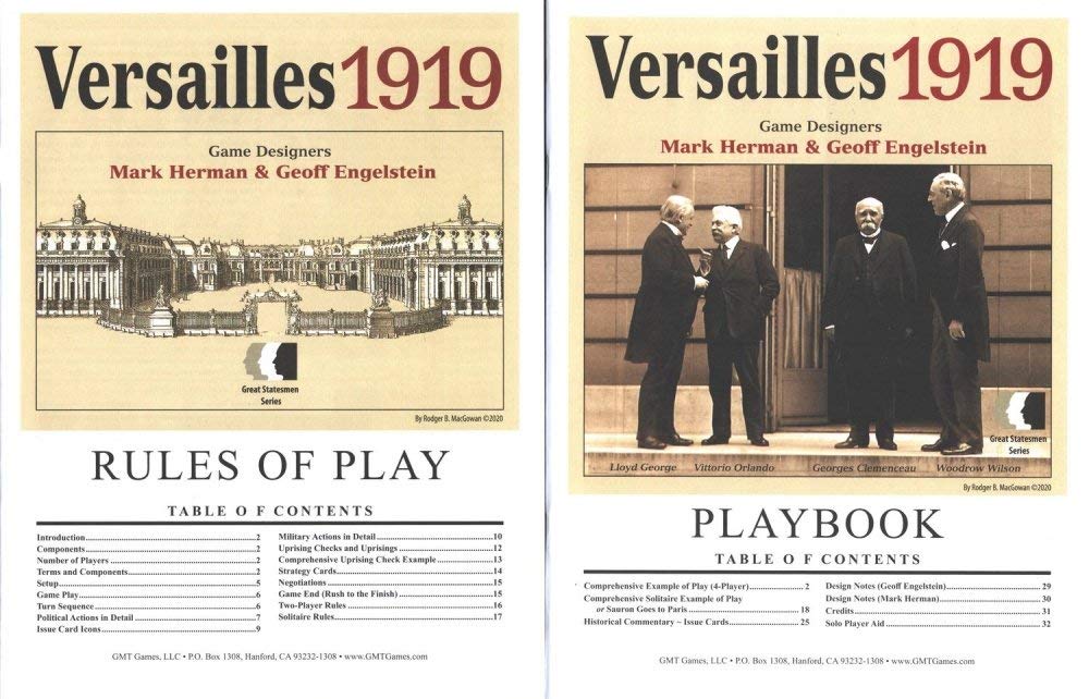GMT Games Versailles 1919 - Historical Board Game | WWI Peace Treaty Strategy Game | Perfect for History Buffs & Strategy Gamers | Great for Game Nights & Educational Use