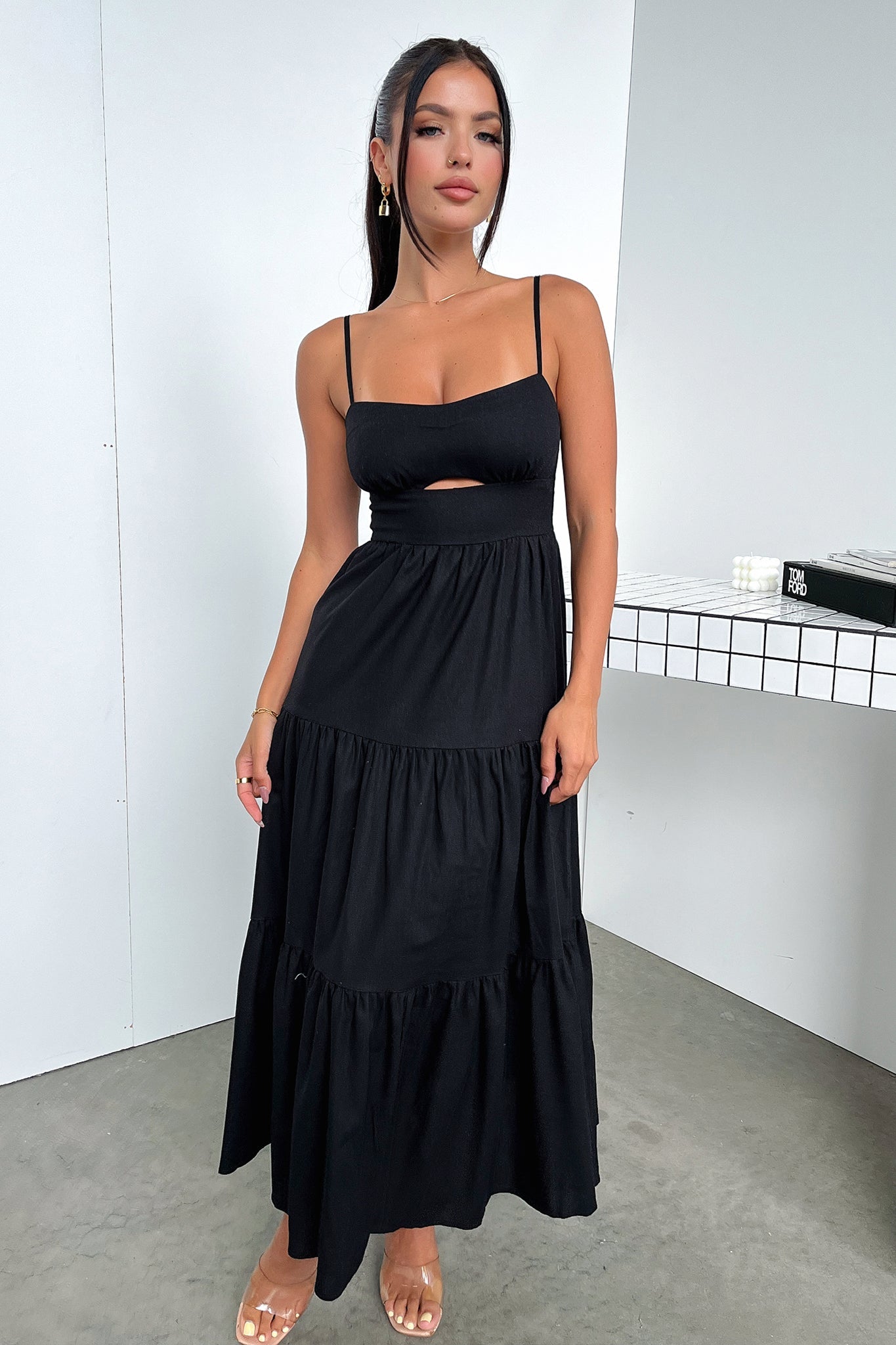 Mirana Black Dress for Women - Elegant & Comfortable Formal Wear for Parties, Weddings & Office Events