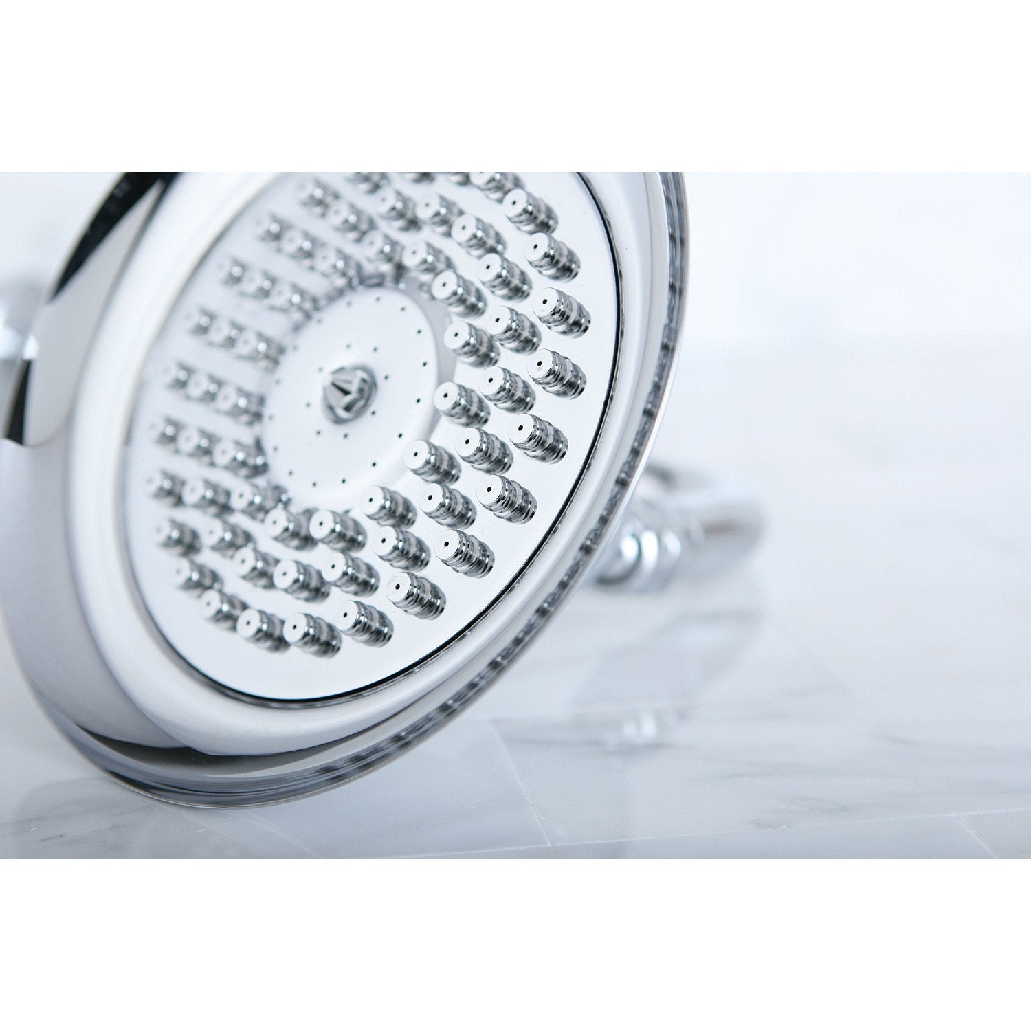 Vintage Style Chrome Shower Head K306C1 - 6 Inch Bathroom Fixture for Spa-Like Shower Experience | Perfect for Home Renovation & Luxury Bathroom Upgrade