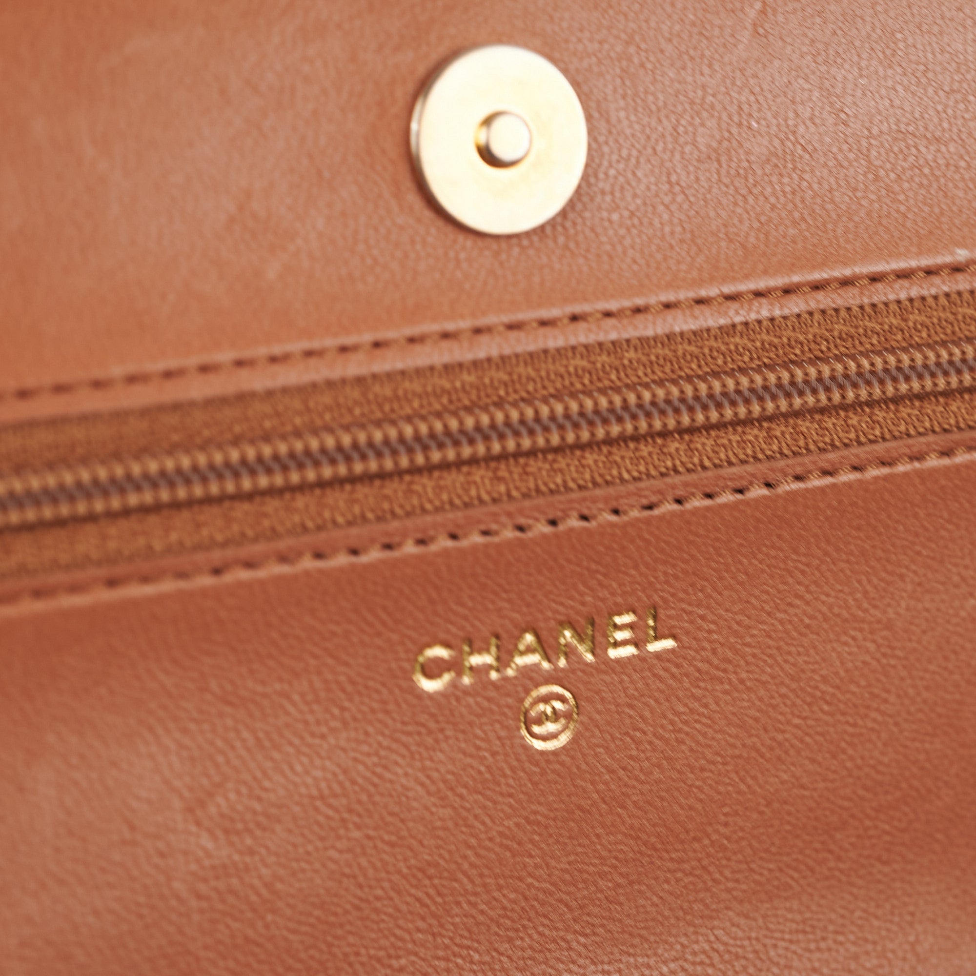 Chanel 19 Wallet on Chain WOC Lambskin Leather Crossbody Bag in Caramel - Perfect for Everyday Use, Date Night & Special Occasions