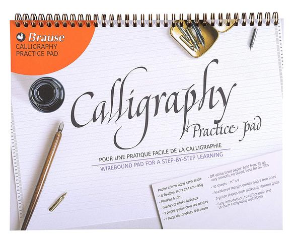 Brause Calligraphy Practice Pad - Premium Calligraphy Paper for Beginners & Professionals - Perfect for Hand Lettering, Modern Calligraphy, and Brush Pen Art