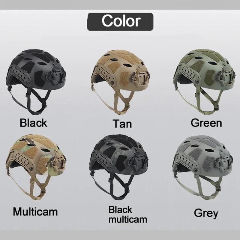 Lightweight Tactical FAST Helmet with NVG Mount & Side Rails - Military & Airsoft Gear for Outdoor Sports, Hunting & Tactical Training