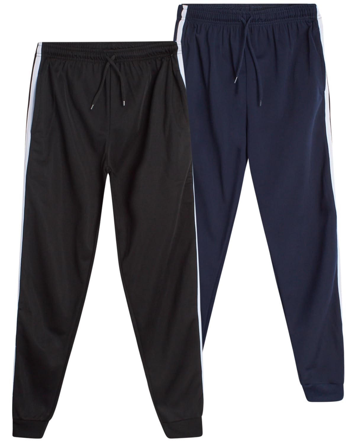 Boys' Jogger Pants 2-Pack - Soft Athletic Tricot Sweatpants for Kids (8-18) | Comfortable Activewear for School, Sports & Playtime