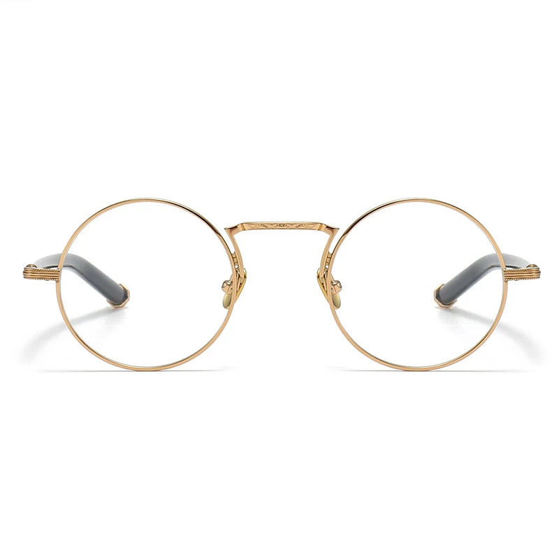 Stylish Unisex Black Titanium Round Eyeglasses Frame 3119m - Lightweight & Durable for Work, Reading, and Everyday Fashion
