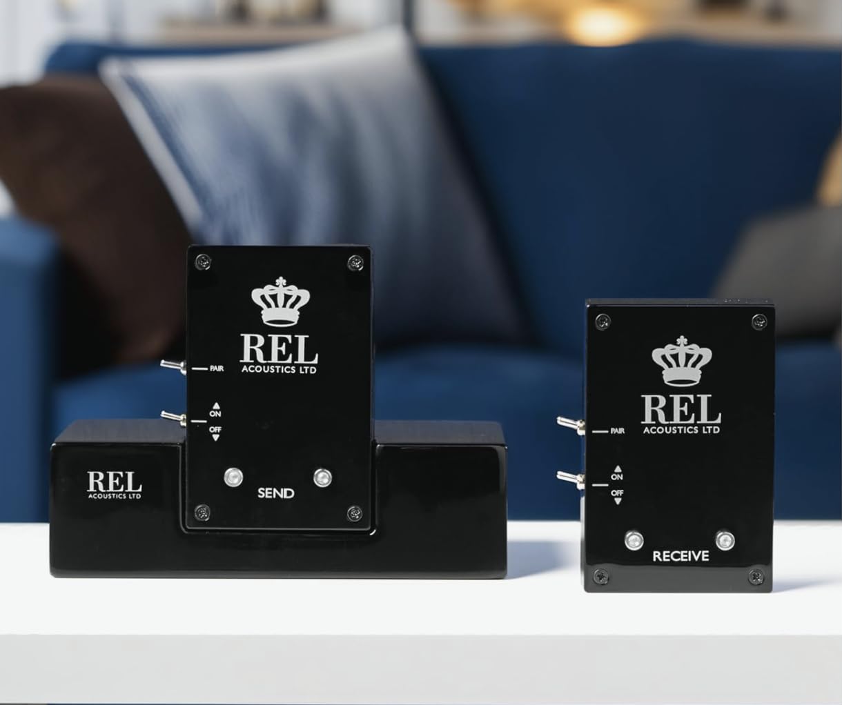REL Acoustics Wireless Subwoofer Transmitter & Receiver Kit – Zero-Compression SoundPath Adapter for Home Theater & Multi-Room Audio Systems – Bluetooth & RCA Compatible – Easy Setup for Enhanced Bass Performance – Perfect for Movie Nights, Music Streaming & Home Entertainment