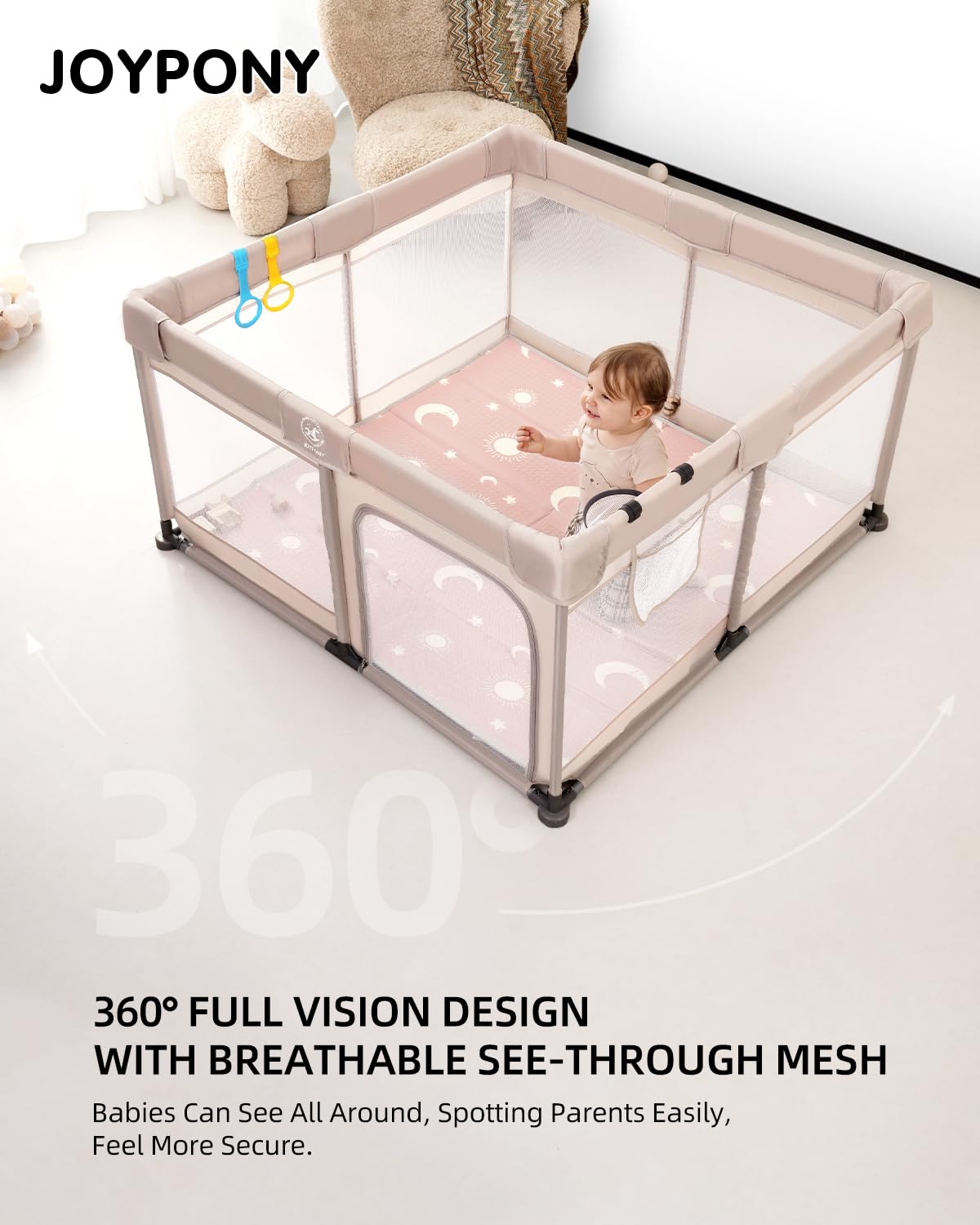 4 in 1 Baby Playpen with Soft Mat - 50