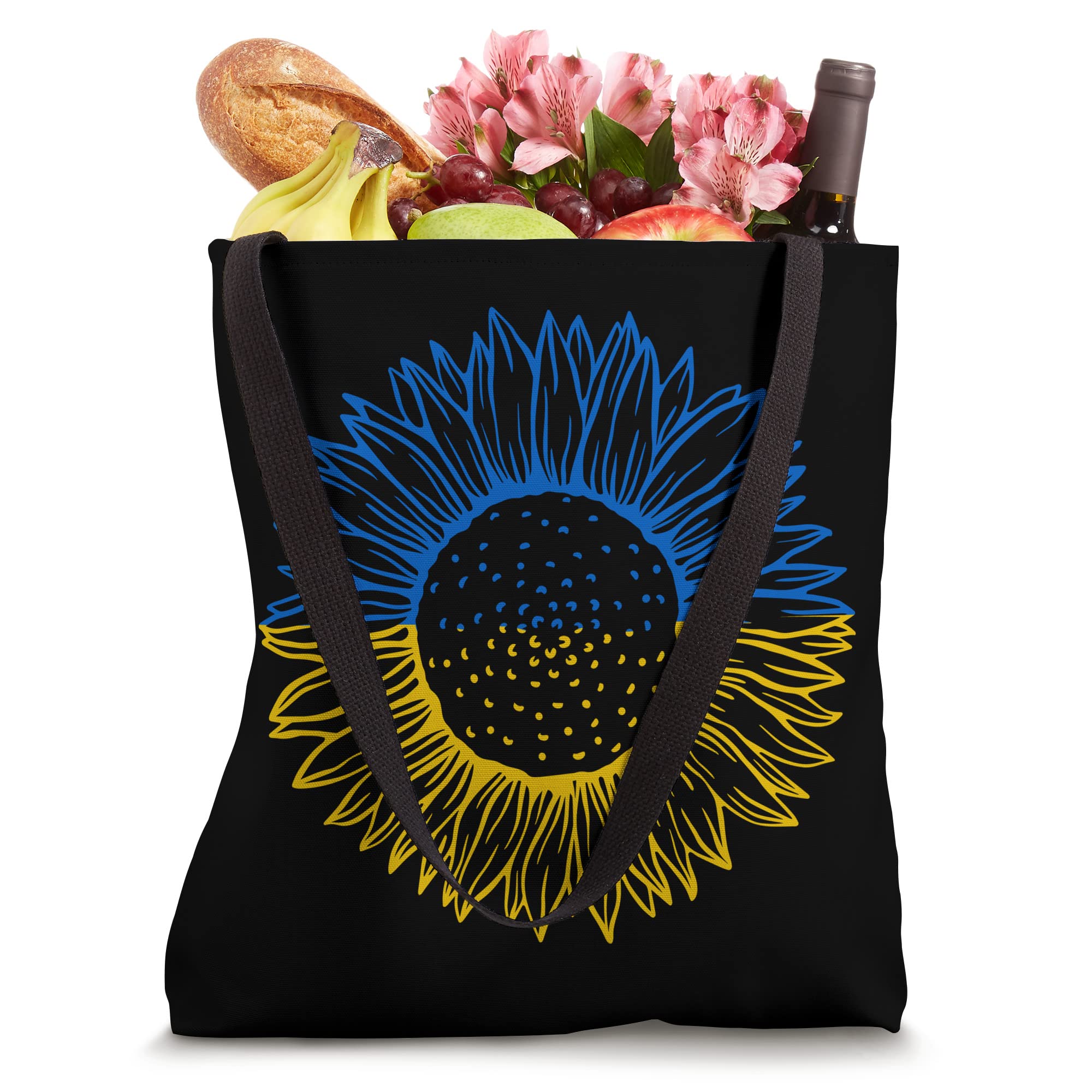 Ukraine Sunflower Tote Bag - Eco-Friendly Reusable Grocery Shopping Bag - Perfect for Farmers Market, Beach & Daily Use