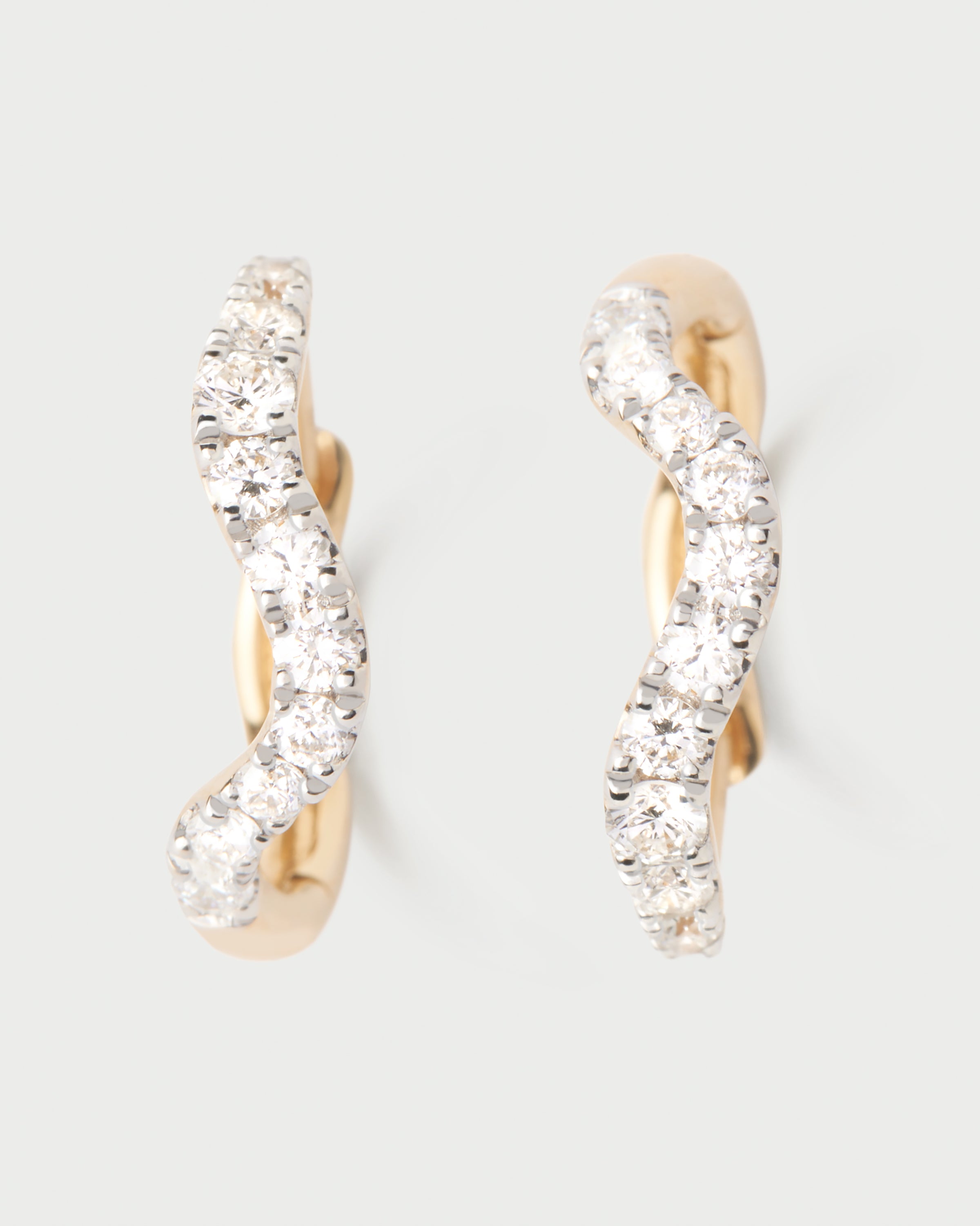 Diamond & Gold Flow Hoop Earrings for Women - Elegant Dangle Drop Hoops for Party, Wedding & Everyday Wear