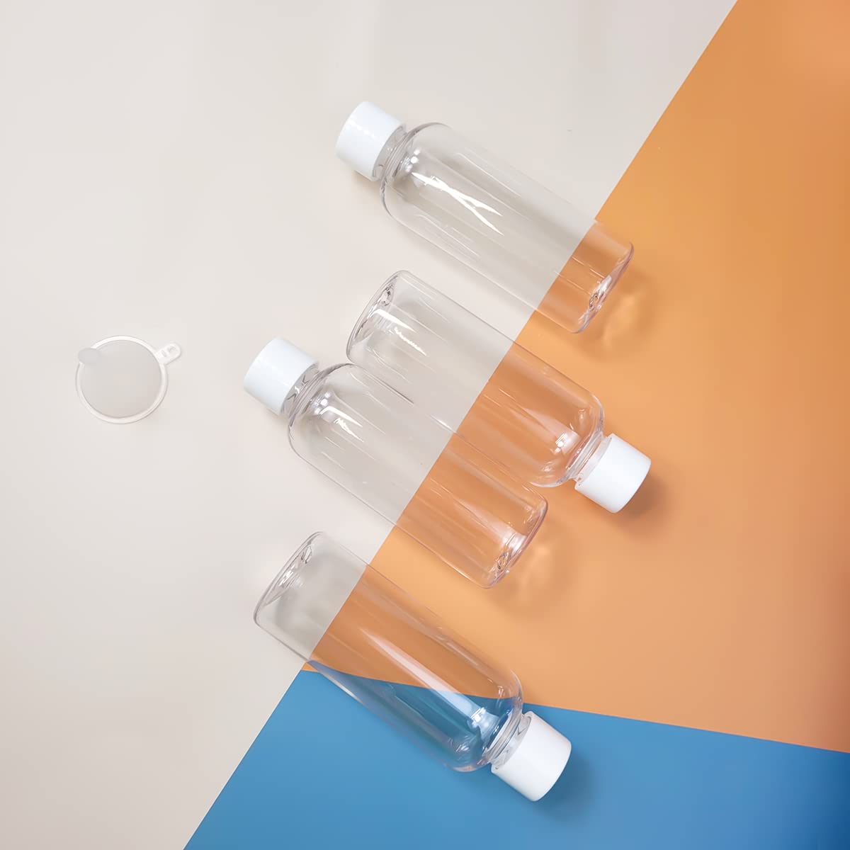 4-Pack 80ml Clear Refillable Travel Bottles with Screw Lids - Leakproof Plastic Containers for Toiletries, Shampoo, Conditioner & Soap - Perfect for Air Travel, Gym, Camping & Vacation Essentials