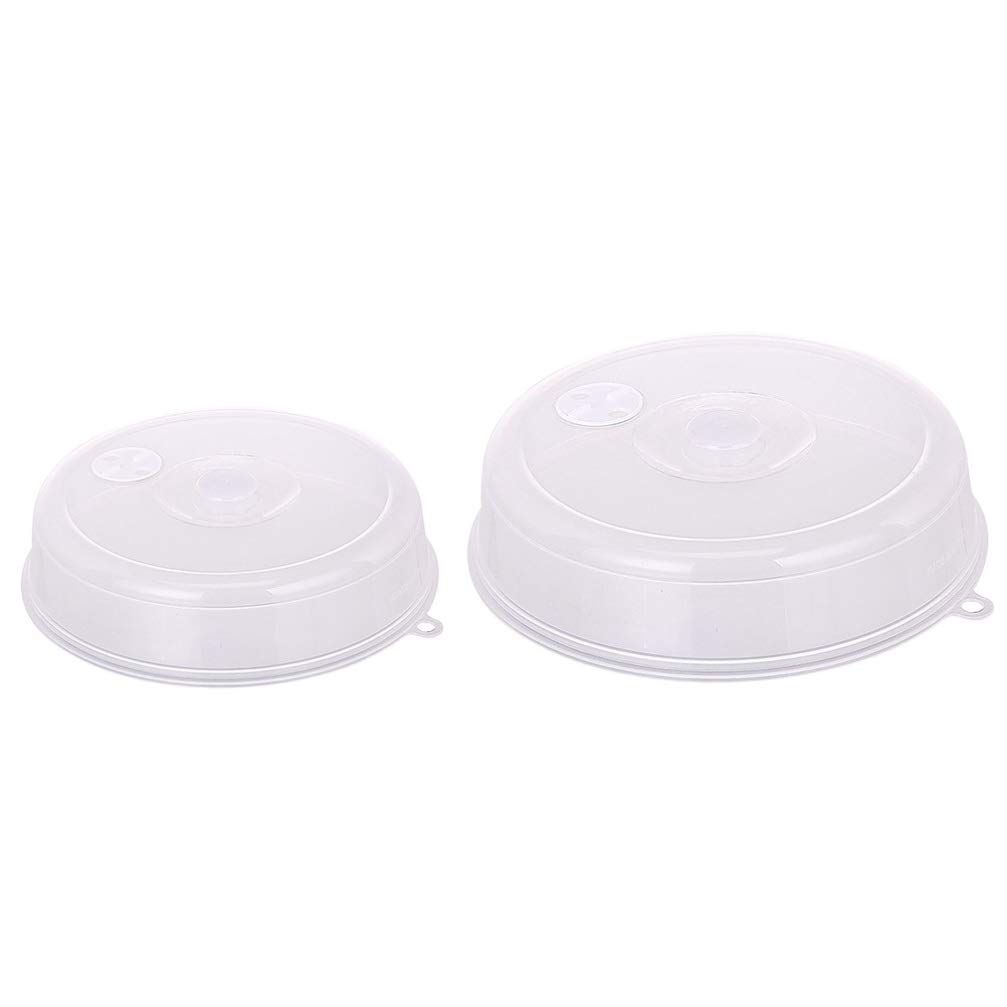 Hemoton 2-Pack Microwave Splatter Guards - Reusable Plate Covers for Cupcakes, Food & Serving - BPA-Free Microwave Plate Lids - Perfect for Baking, Reheating & Preventing Messes in Microwave