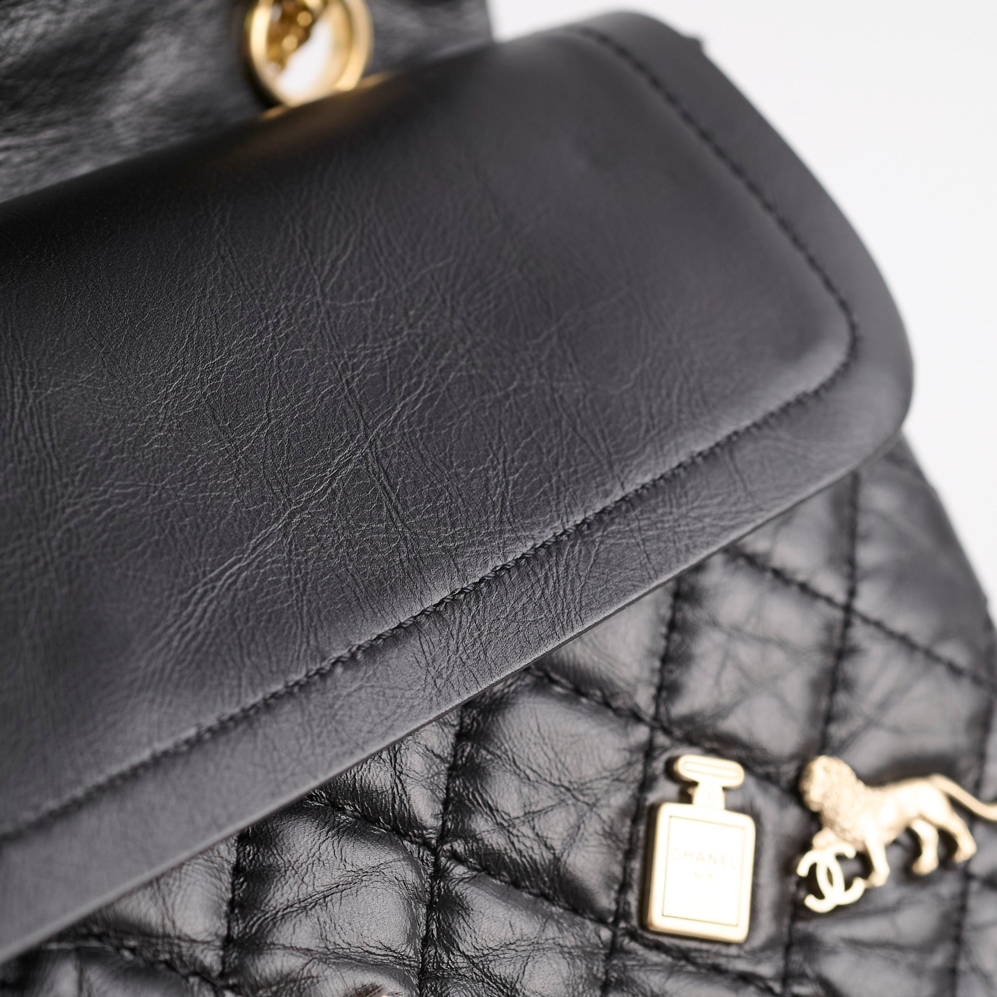 Chanel Reissue 2.55 Lucky Charms Small Black Leather Flap Bag 24 Series - Luxury Designer Handbag for Women, Perfect for Evening Events & Special Occasions