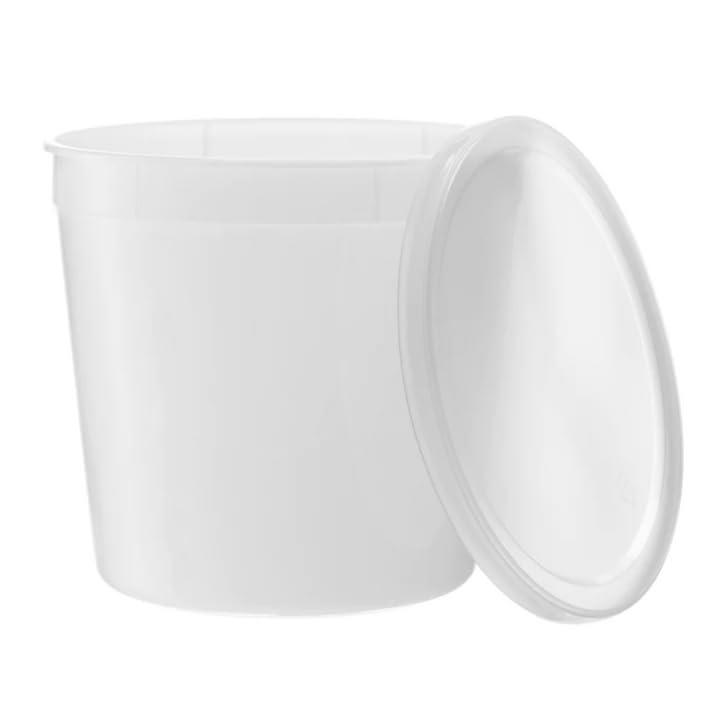 40-Pack Heavyweight 86oz Clear Disposable Round Food Storage Containers with Lids - BPA-Free, Leak Proof & Microwave Safe - Ideal for Meal Prep, Takeout & Restaurant Use