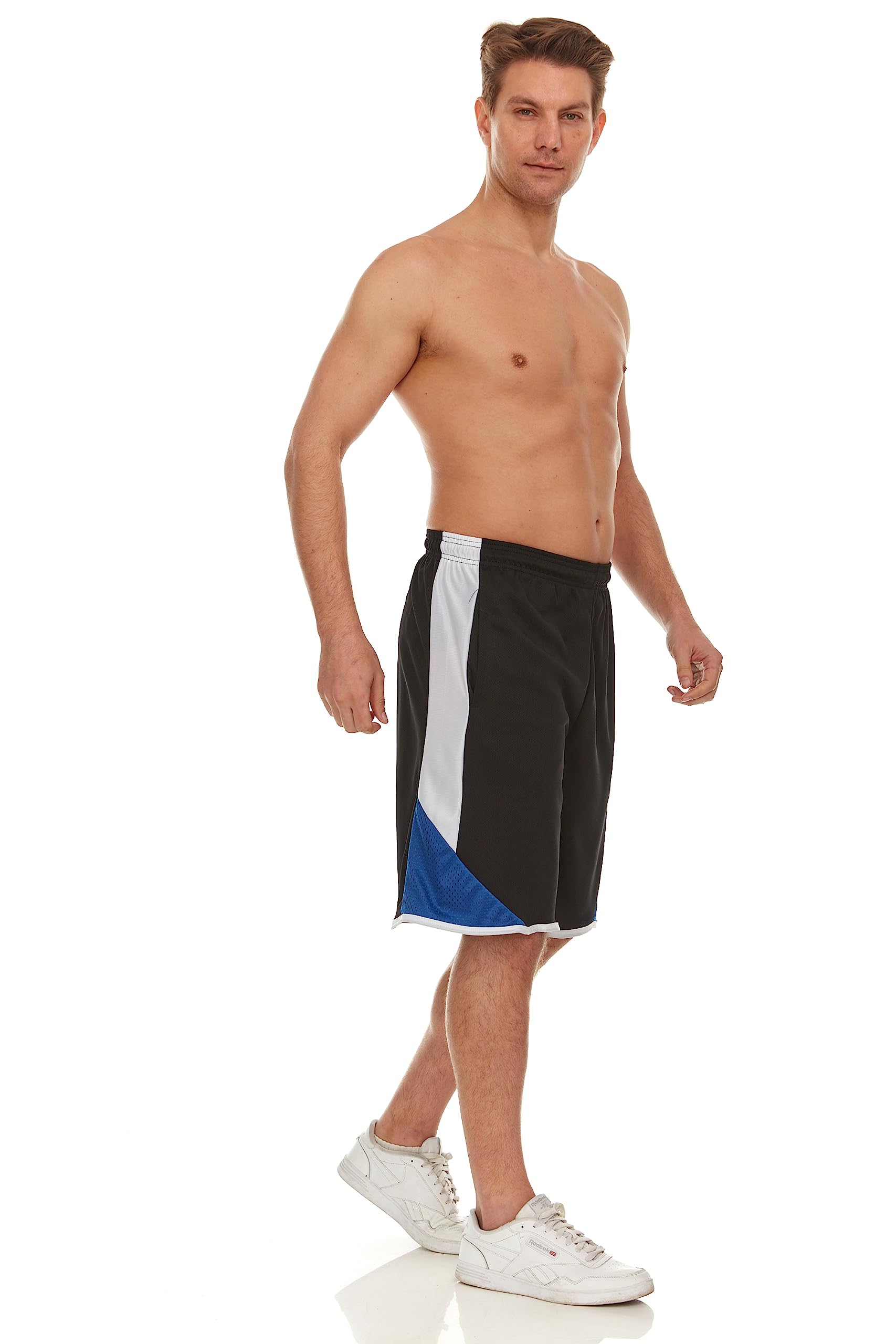Men's Basketball Shorts with Pockets - 4 Pack Athletic Performance Gym Shorts for Workout & Training | Breathable Comfort for Basketball, Running, and Casual Wear