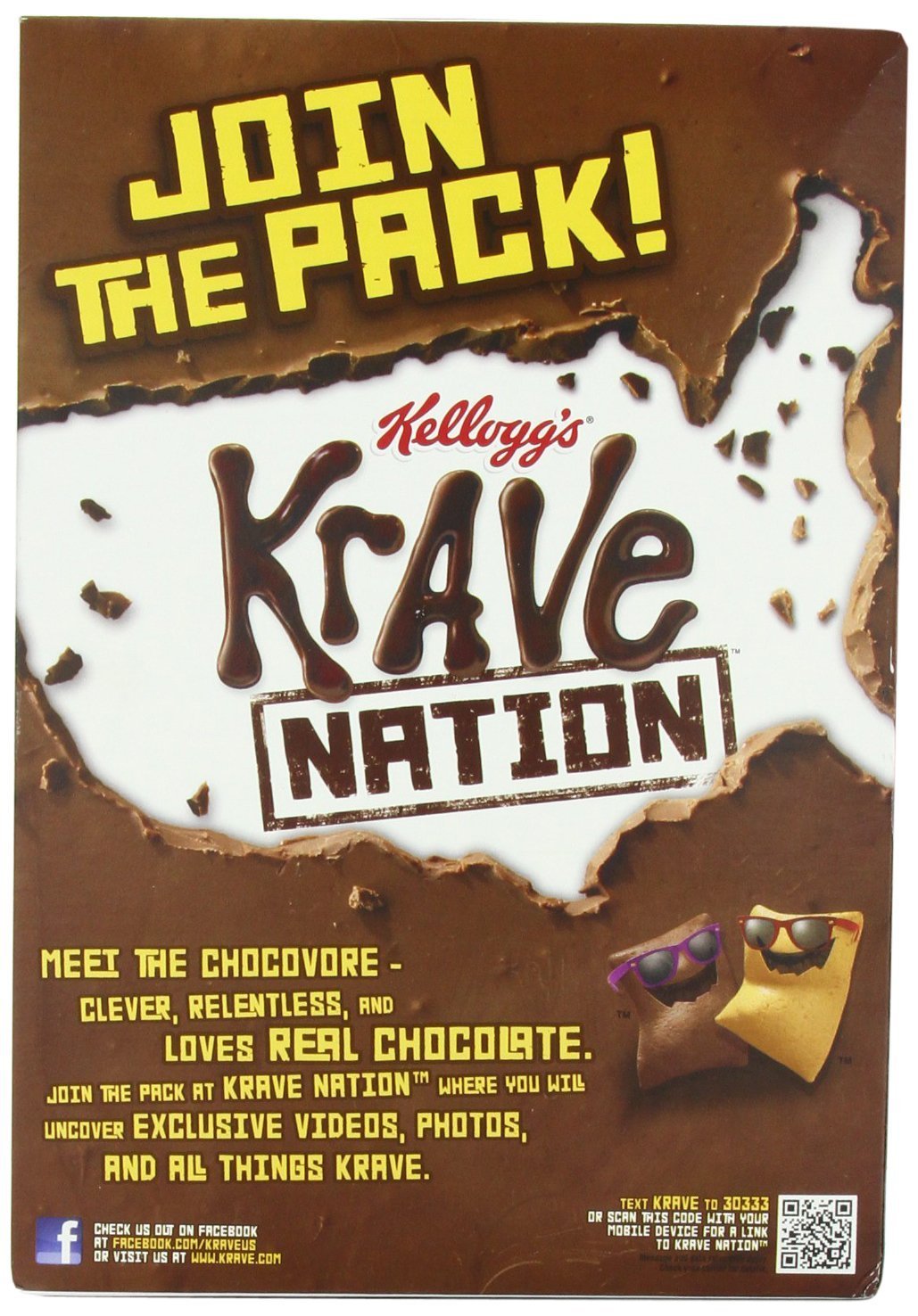 Kellogg's Krave Chocolate Cereal - 11.4 Oz (Pack of 4) | Delicious Chocolate Filled Breakfast Cereal for Kids & Adults | Perfect for Family Breakfast, Snacking & On-the-Go Meals