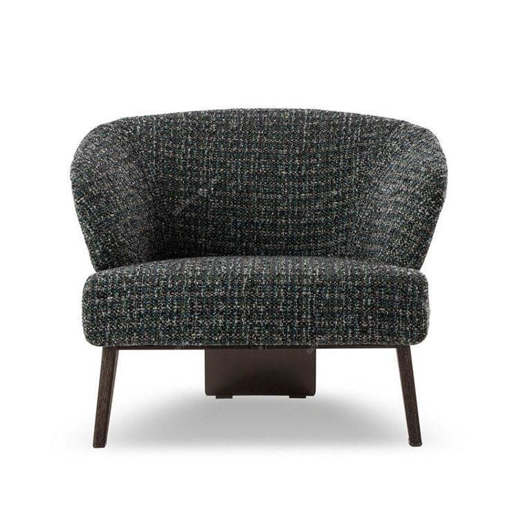 Liora Linen Fabric Armchair - Modern Upholstered Accent Chair for Living Room, Bedroom & Office - Comfortable Lounge Chair with Solid Wood Legs (Beige) - Perfect for Reading, Relaxing & Home Decor