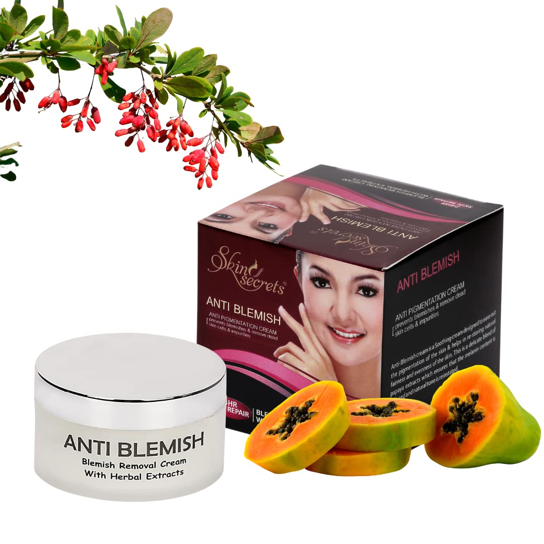 Skin Secrets Anti Blemish Cream 50g - Acne Treatment for Clear Skin | Reduce Breakouts & Dark Spots | Perfect for Daily Skincare Routine & Travel