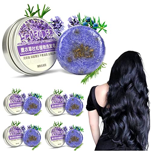 Kahbin 100% Natural Shampoo Bar for Dry Damaged Hair Repair - Organic Solid Shampoo & Conditioner with Ginger, Seaweed, Lemon, Rose, Cinnamon & Jasmine - Vegan Hair Care Soap for Color-Treated Hair - Perfect for Travel, Camping & Eco-Friendly Bathroom