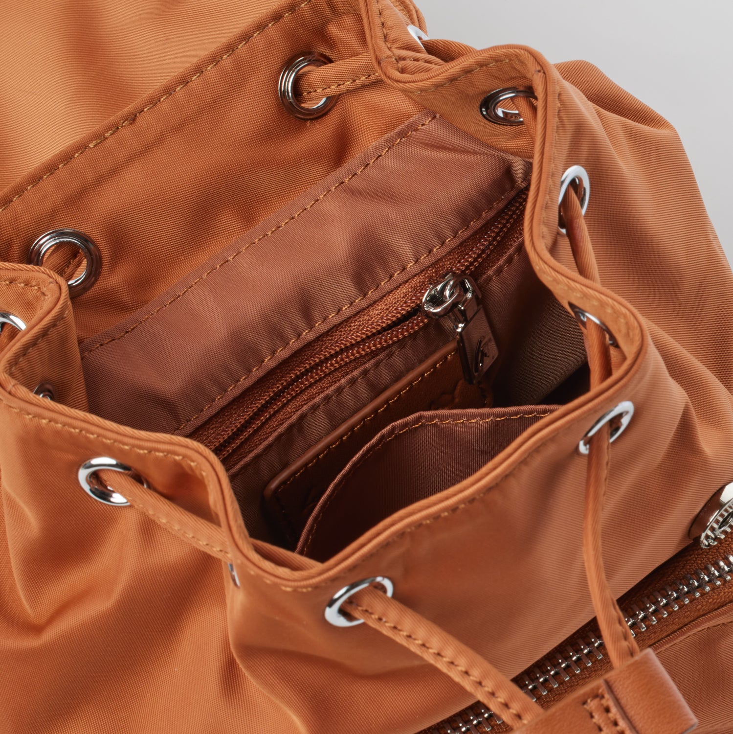 Mini Nylon Backpack for Women & Men - Lightweight Brown Daypack for Travel, Hiking, School & Work - Water-Resistant Small Backpack with Adjustable Straps