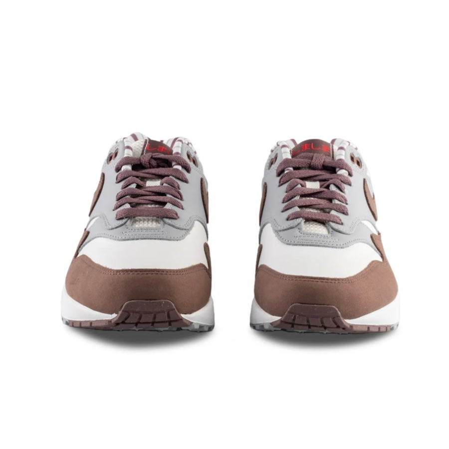 Nike Air Max 1 Premium Shima Shima Summit White Plum Eclipse Wolf Grey White Siren Red - Men's Running Shoes for Jogging, Gym Workouts & Casual Wear